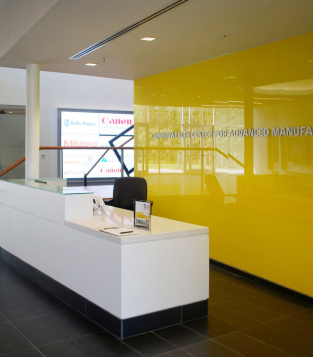 Commonwealth Center for Advanced Manufacturing | Glass Lobby & Wall