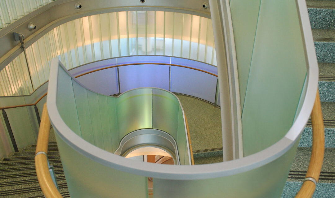 CUNY | Dichroic Glass Staircase