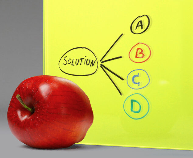 Dry-Erase Glass Marker Board in "Citrine"