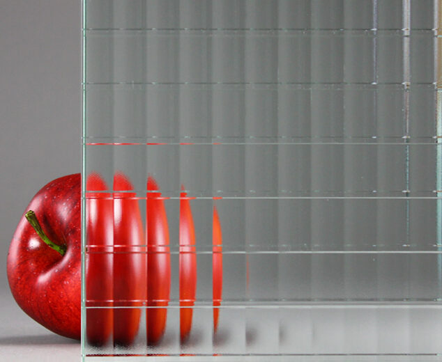 "Fluted - Pinstripe Weave" Textured Laminated Glass