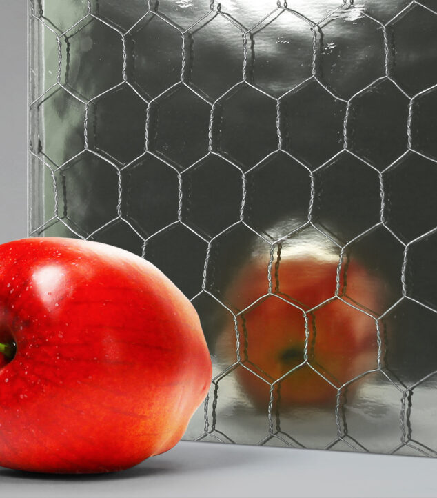 "VintageWire™ Gothic" Chicken Wire Mirrored Glass