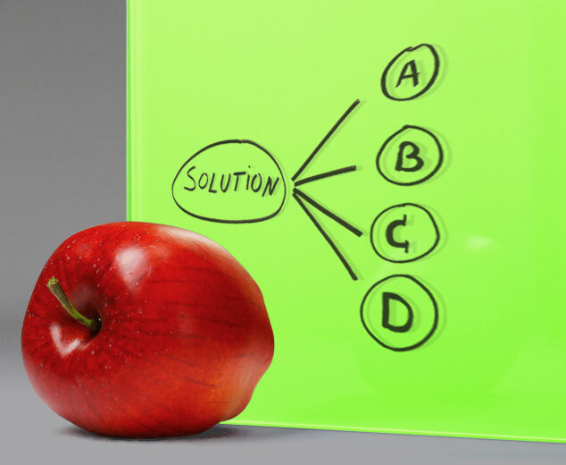 Dry-Erase Glass Marker Board in "Harlequin"