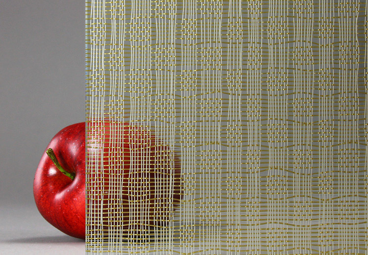 Kova Gold Basketweave Laminated Architectural Glass