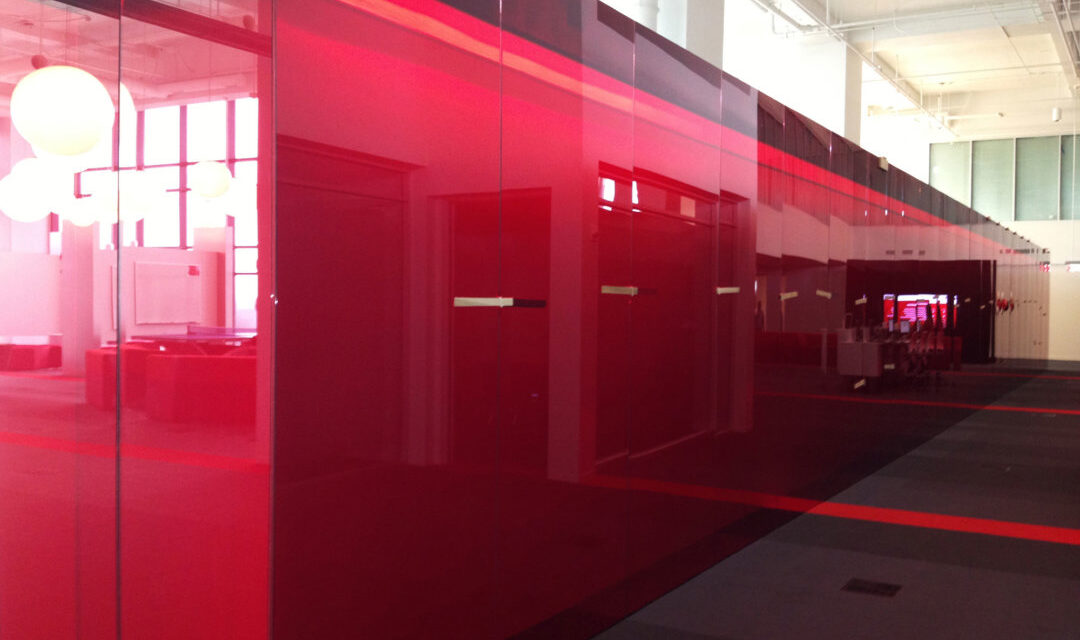 Red Hat Inc. | Back-Painted Glass Wall