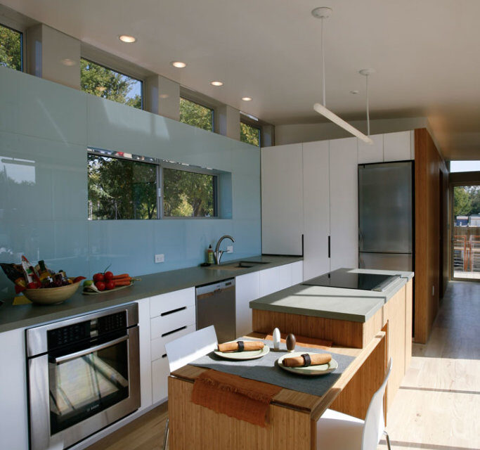 Solar Decathlon | Back-Painted Glass Kitchen Backsplash