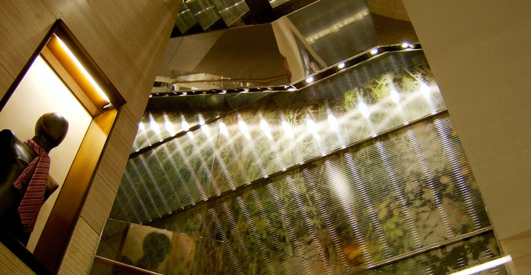 Zegna 5th Avenue Flagship Store | Linear Patterned Glass Wall