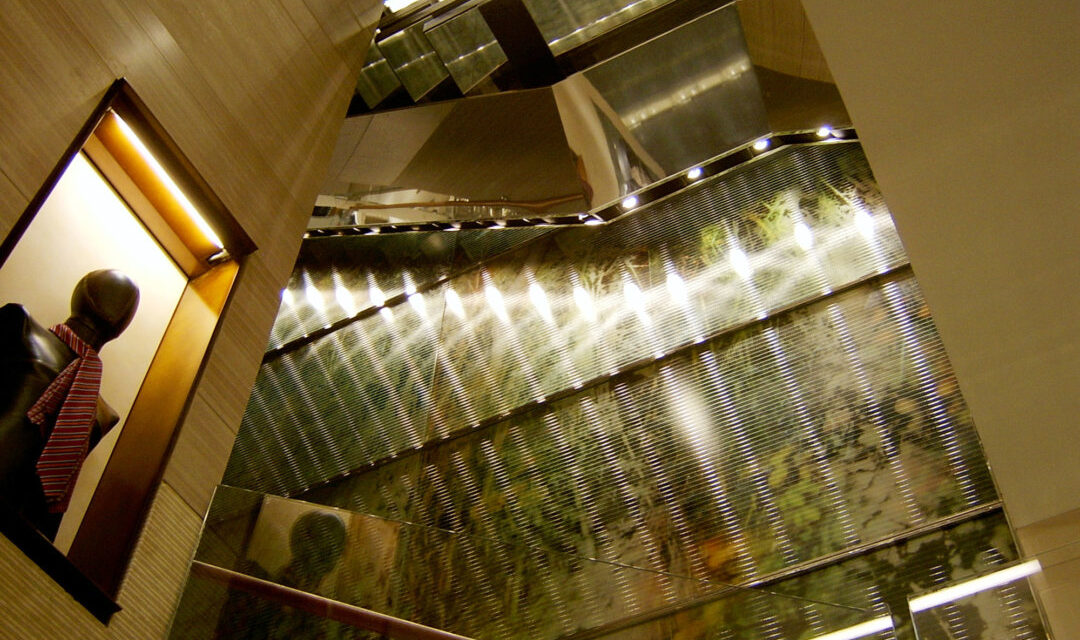 Zegna 5th Avenue Flagship Store | Linear Patterned Glass Wall