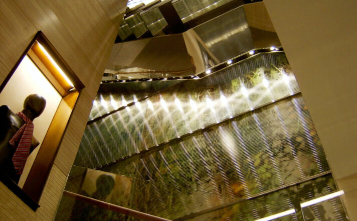 Zegna 5th Avenue Flagship Store | Linear Patterned Glass Wall