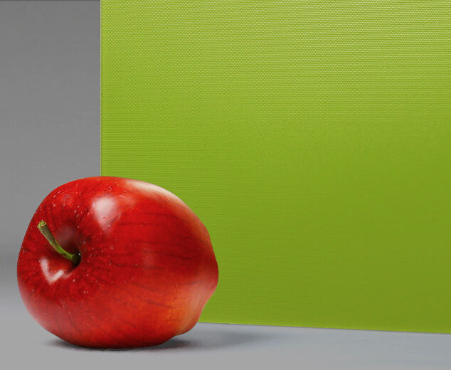 "Avocado Solar” Textured Back-Painted Glass