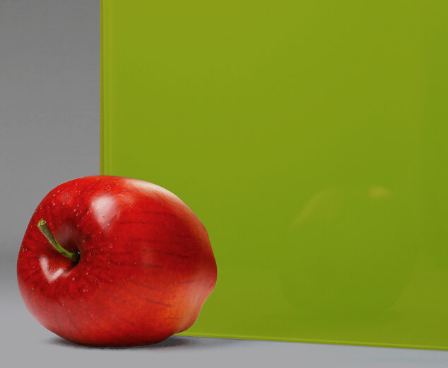 "Avocado” Back-Painted Glass