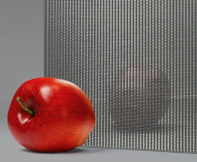 "Custom Metallic Mesh" Laminated Mirrored Glass