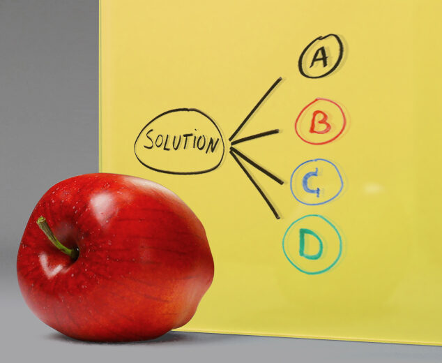 Dry-Erase Glass Marker Board in "Daffodil"