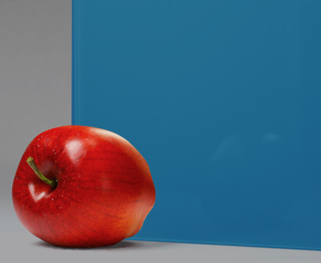 "Deep Blue" Back-Painted Glass