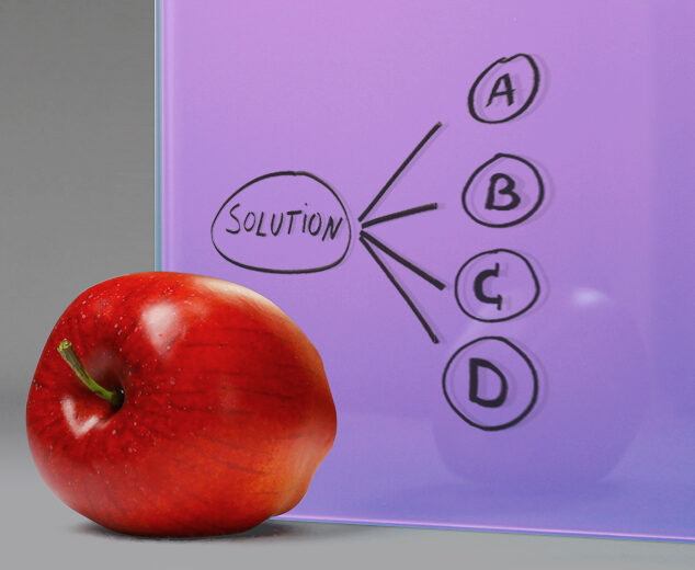 Dry-Erase Glass Marker Board in "Exuberant Violet"