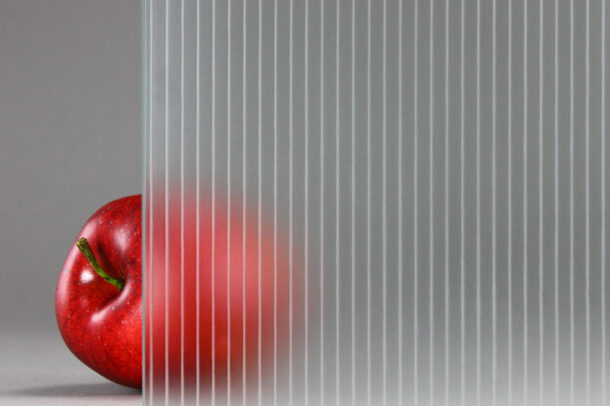 "Fine Etched Pinstripe" Etched Glass