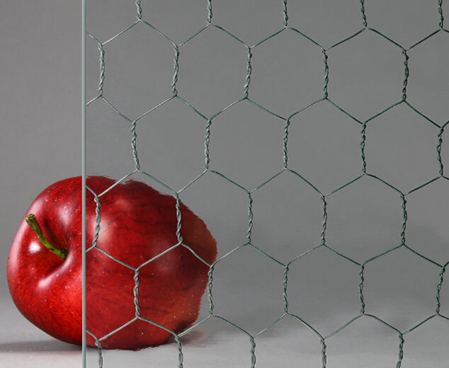 "VintageWire™ Gothic" Chicken Wire Glass