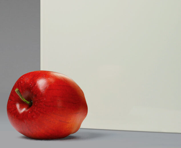 "Linen" Off-White Back-Painted Glass