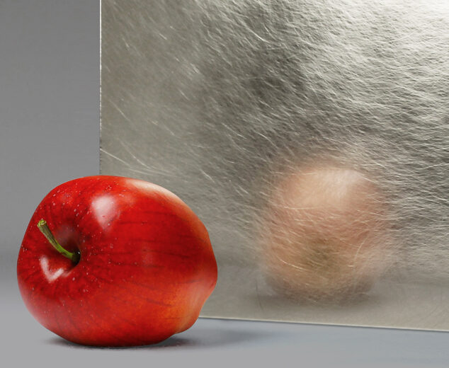 Low-Iron "Mirrored Fibers" Laminated Mirrored Glass