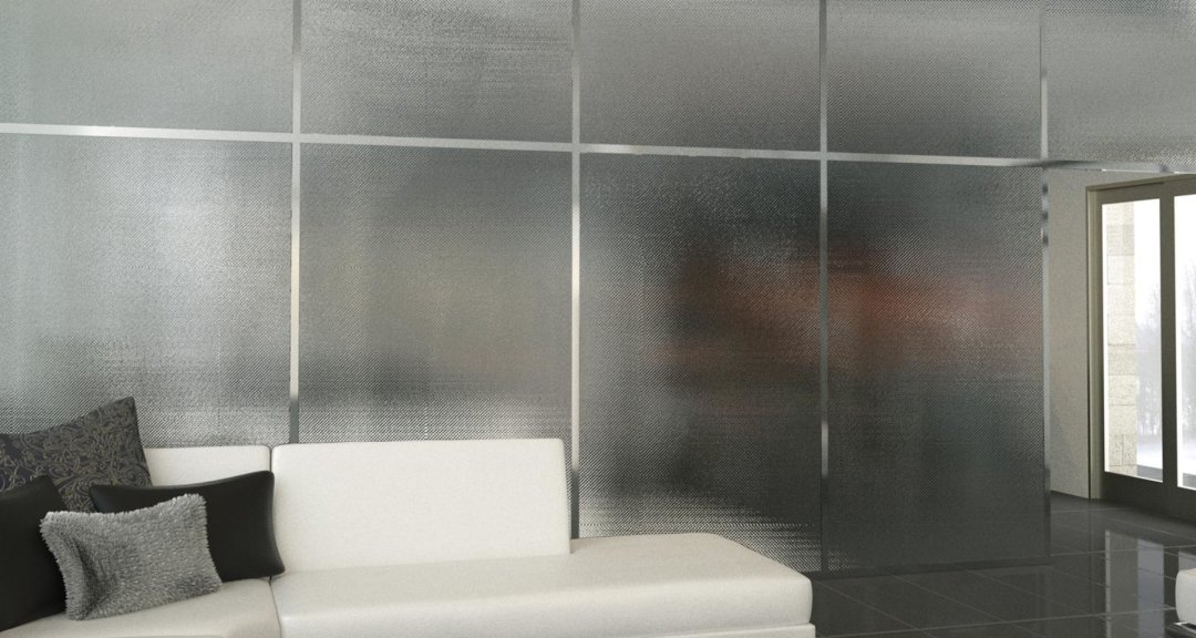 Textured Architectural Glass "Medium Grid" Bendheim