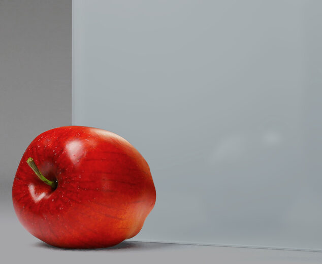 "Mist" Soft Etched Back-Painted Glass