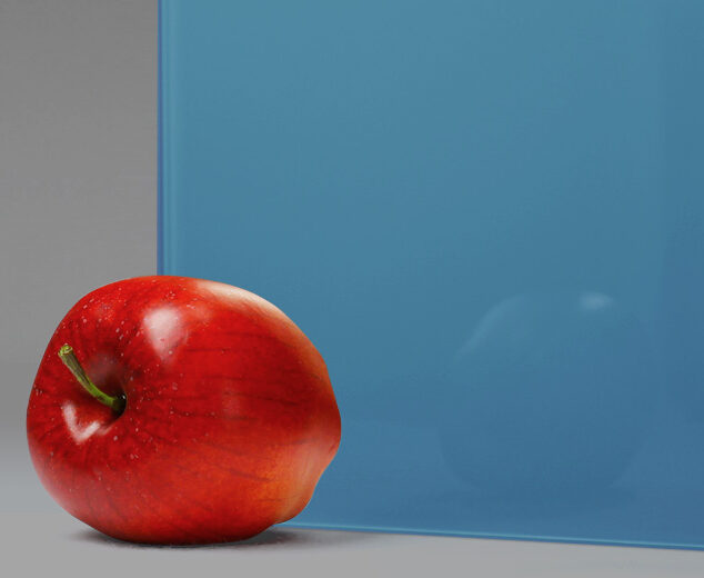 "Ocean Blue" Back-Painted Glass