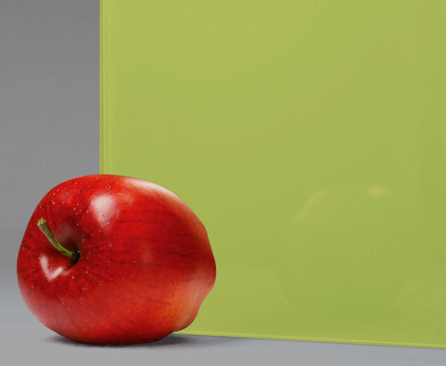 "Pale Avocado" Back-Painted Glass