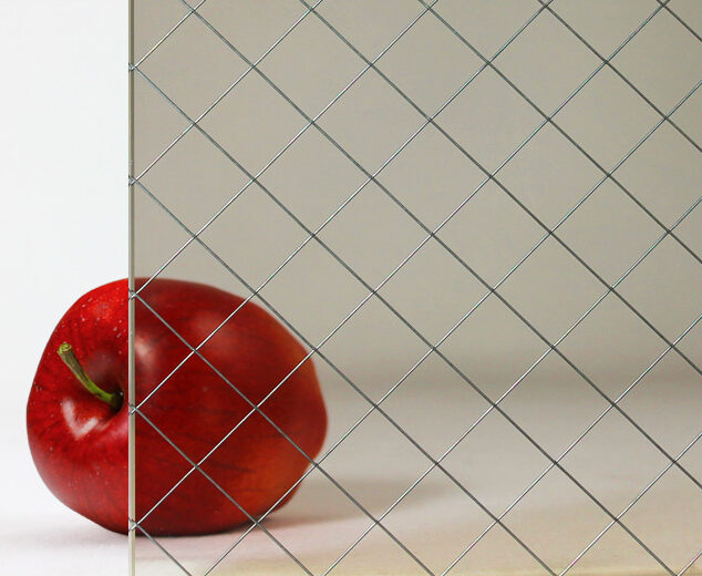 "Pale Bronze Diamond Wire" Decorative Laminated Glass