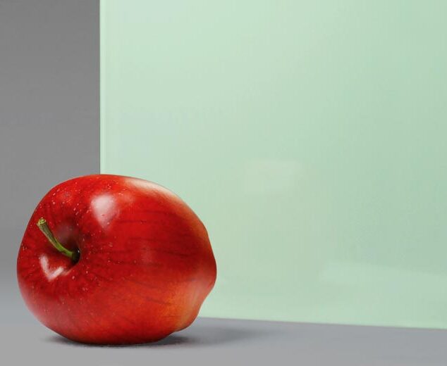 "Pale Green 1" Back-Painted Glass