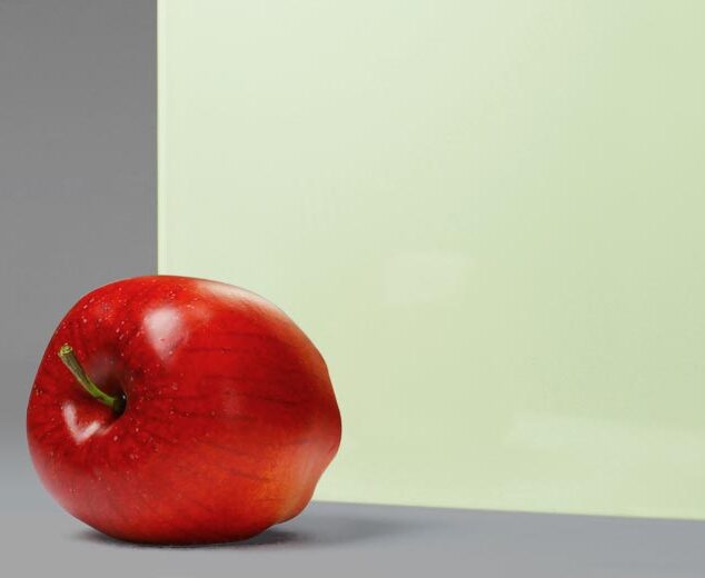 "Pale Green 2" Back-Painted Glass