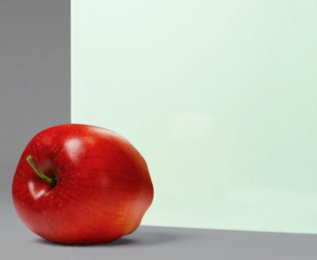 "Palest Green" Back-Painted Glass