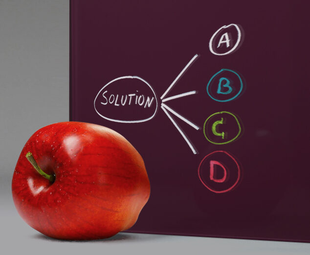 Dry-Erase Glass Marker Board in "Plum"