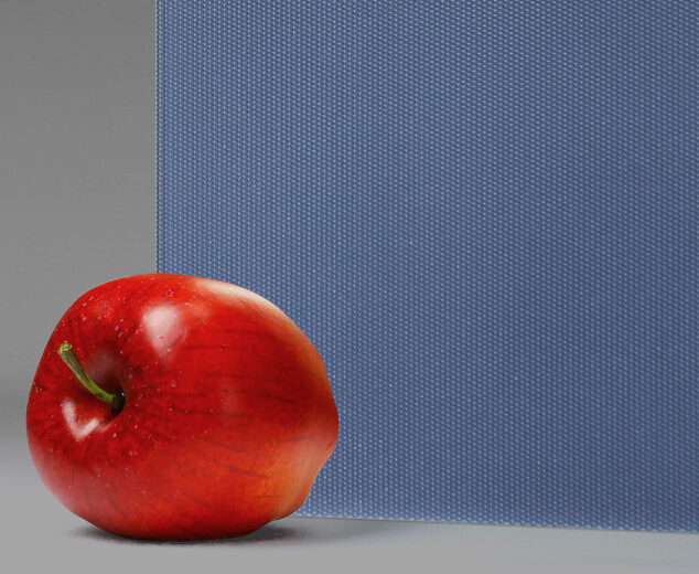 "Blue Freesia" Textured Back-Painted Glass