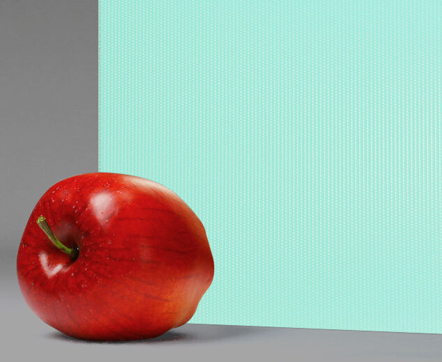 "Blue Lagoon" Textured Back-Painted Glass