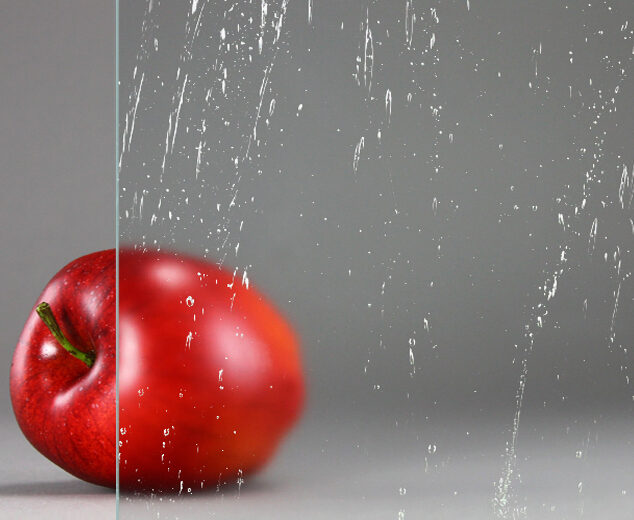 "Gently Etched River Ice" Laminated Glass