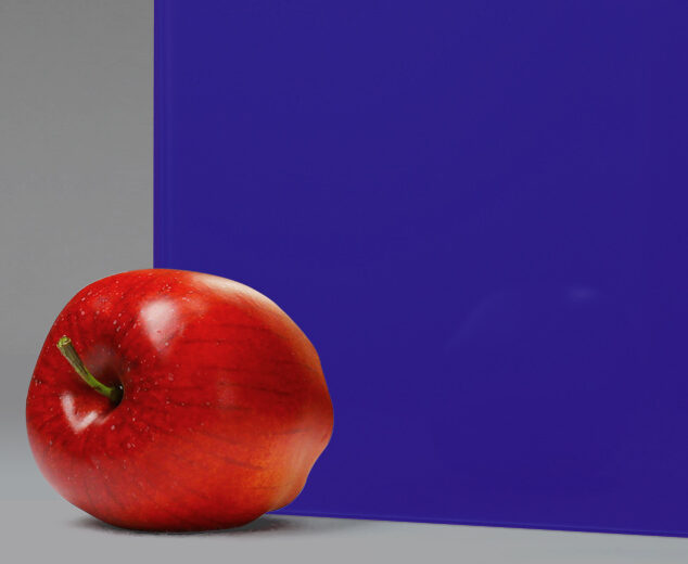 "Royal Blue" Back-Painted Glass