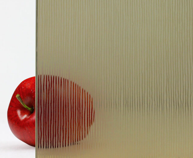 "Bronze Satin Fibers" Colored Etched Glass