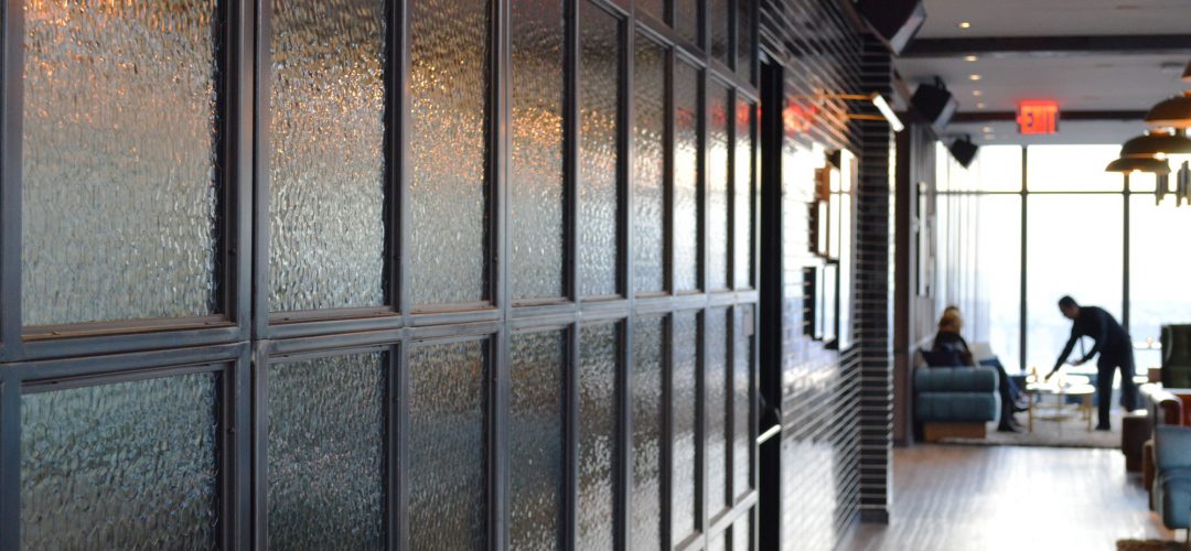The Skylark | Mirrored Chicken Wire Glass Walls