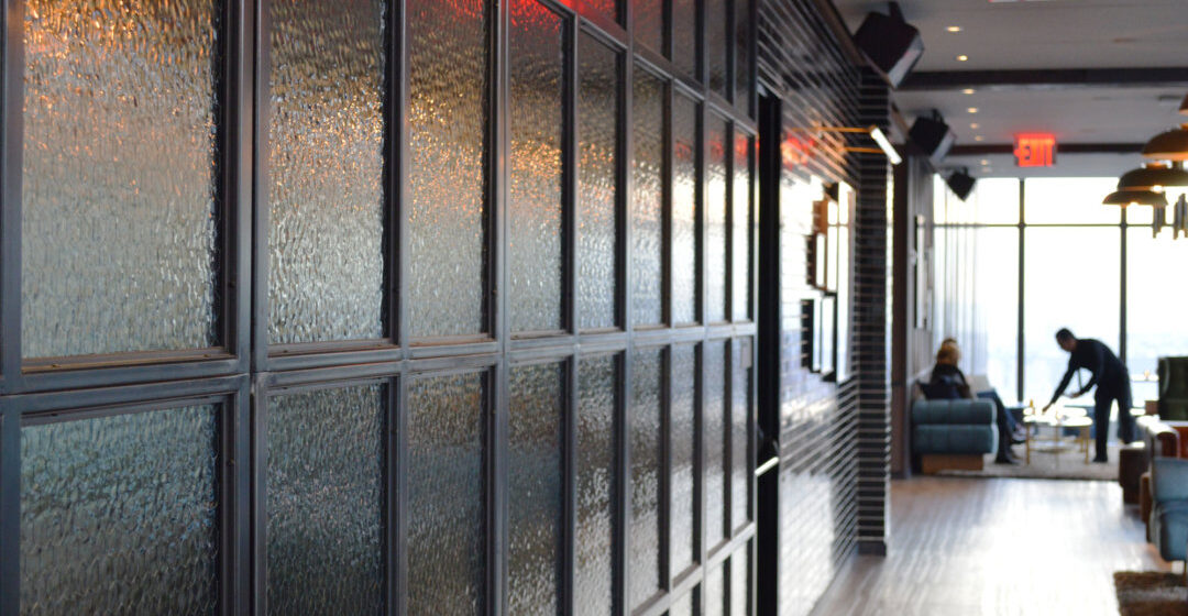 The Skylark | Mirrored Chicken Wire Glass Walls