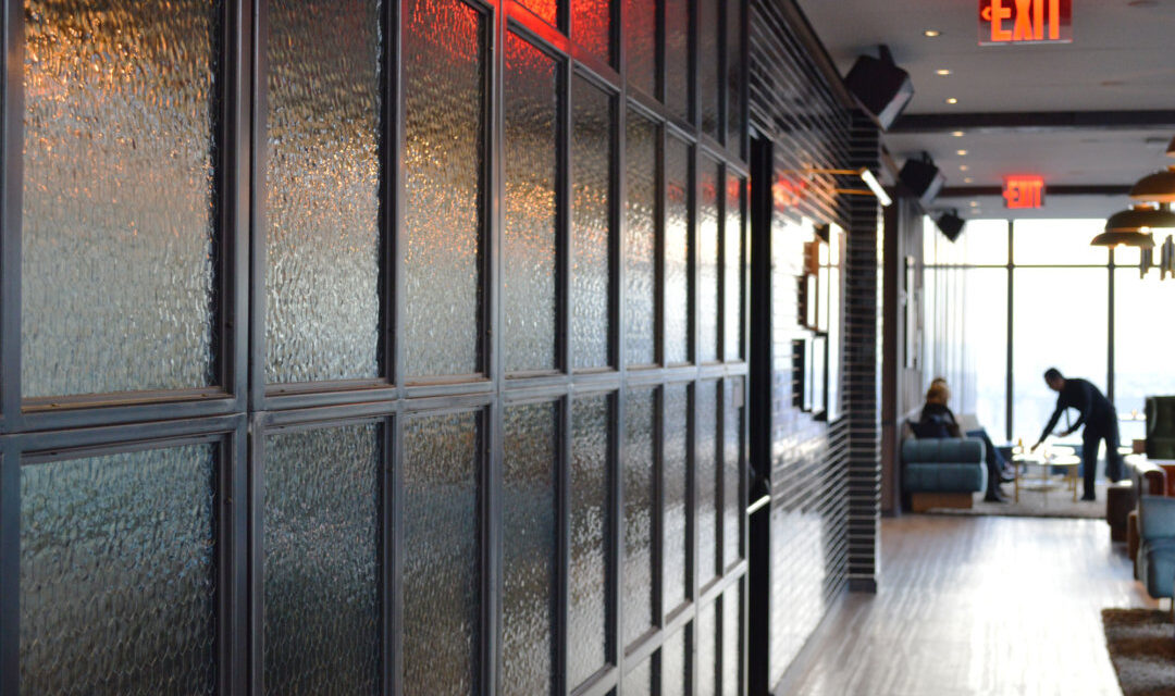The Skylark | Mirrored Chicken Wire Glass Walls