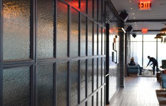 The Skylark | Mirrored Chicken Wire Glass Walls