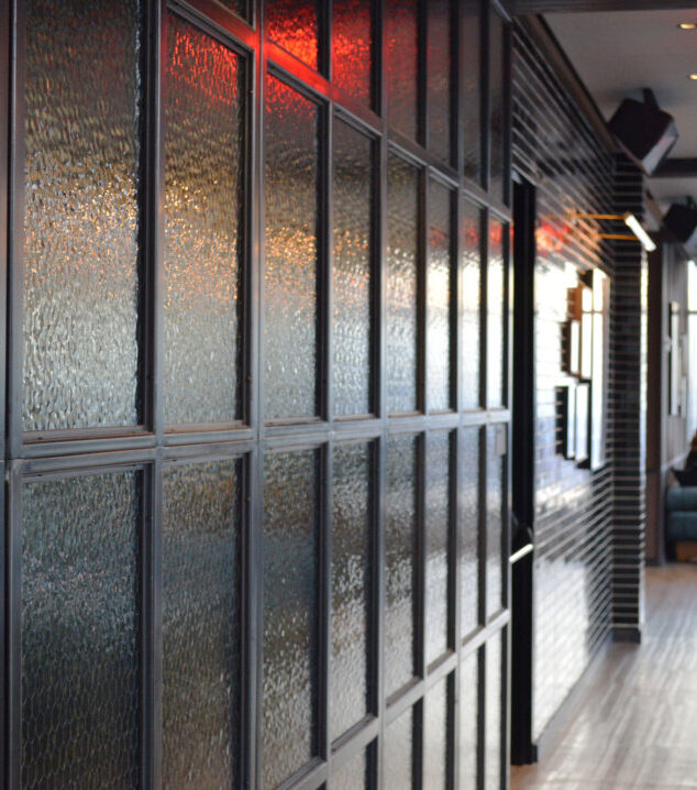 The Skylark | Mirrored Chicken Wire Glass Walls