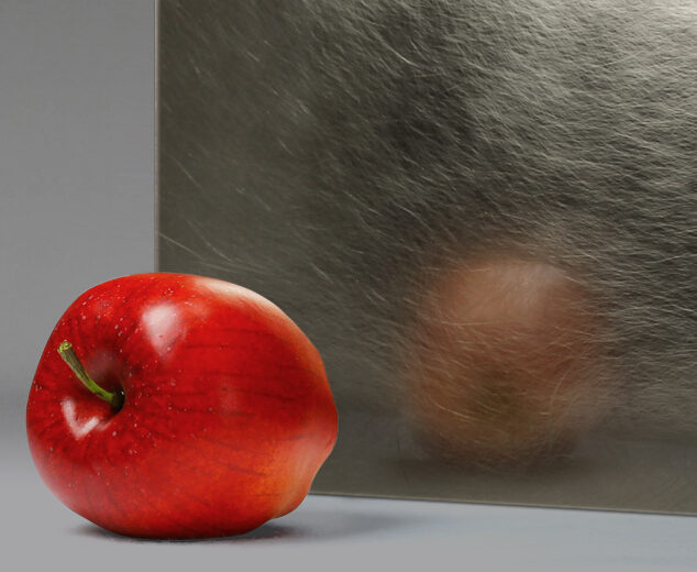 "Steel Mirrored Fibers" laminated mirrored glass