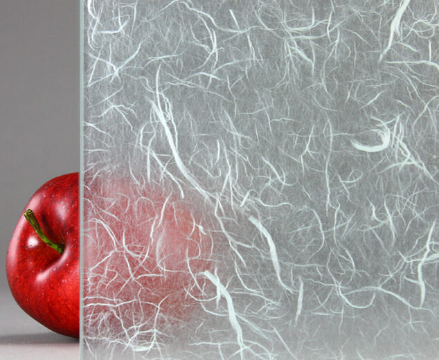 "Threads" Rice Paper Laminated Glass