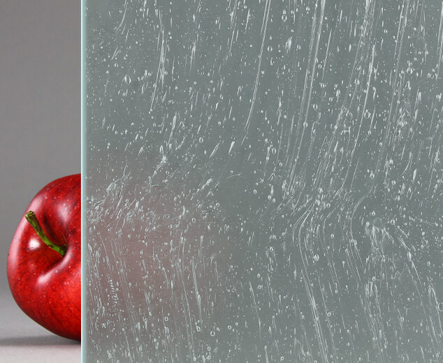 "Triple Laminated Etched River Ice" Etched Laminated Glass