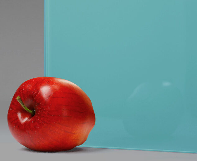 "Turquoise Blue" Back-Painted Glass