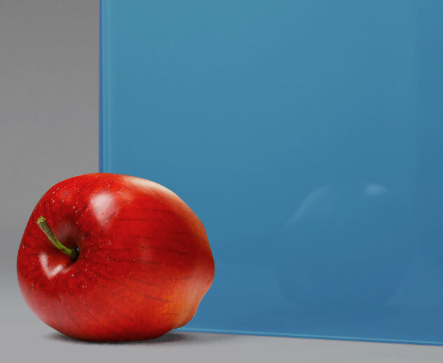 "Vivid Blue" Back-Painted Glass