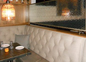 Whiskey Social | Chicken Wire Glass Partitions