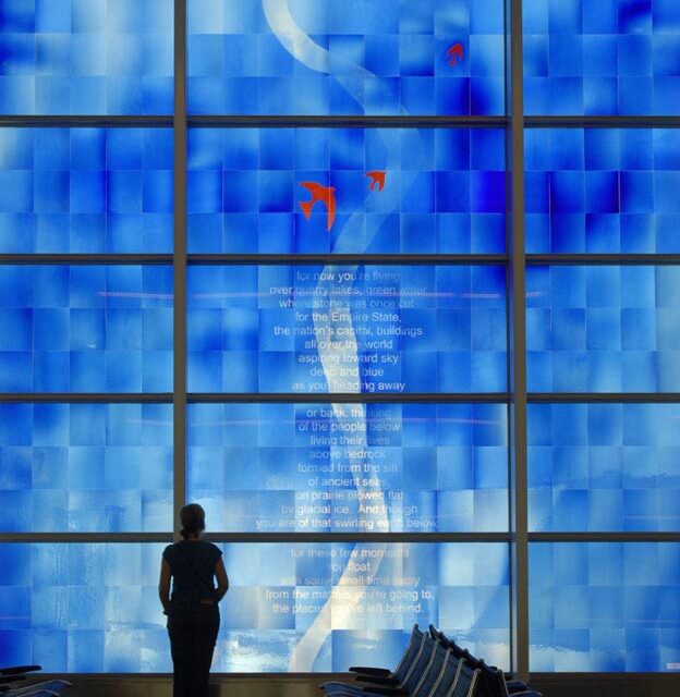 Indianapolis Airport | Stained Glass Wall