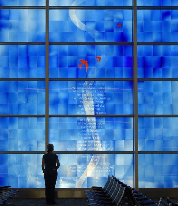 Indianapolis Airport | Stained Glass Wall
