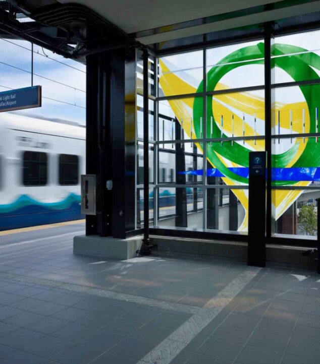 Mount Baker Light Rail Station | Stained Glass Wall